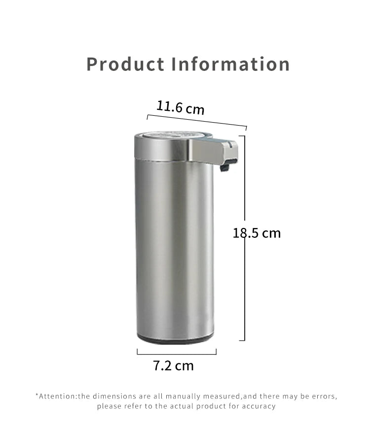 Kitchen Soap and/or Hand Sanitizer Automatic Sensor With Smart Electric Dispenser 304 Stainless Steel