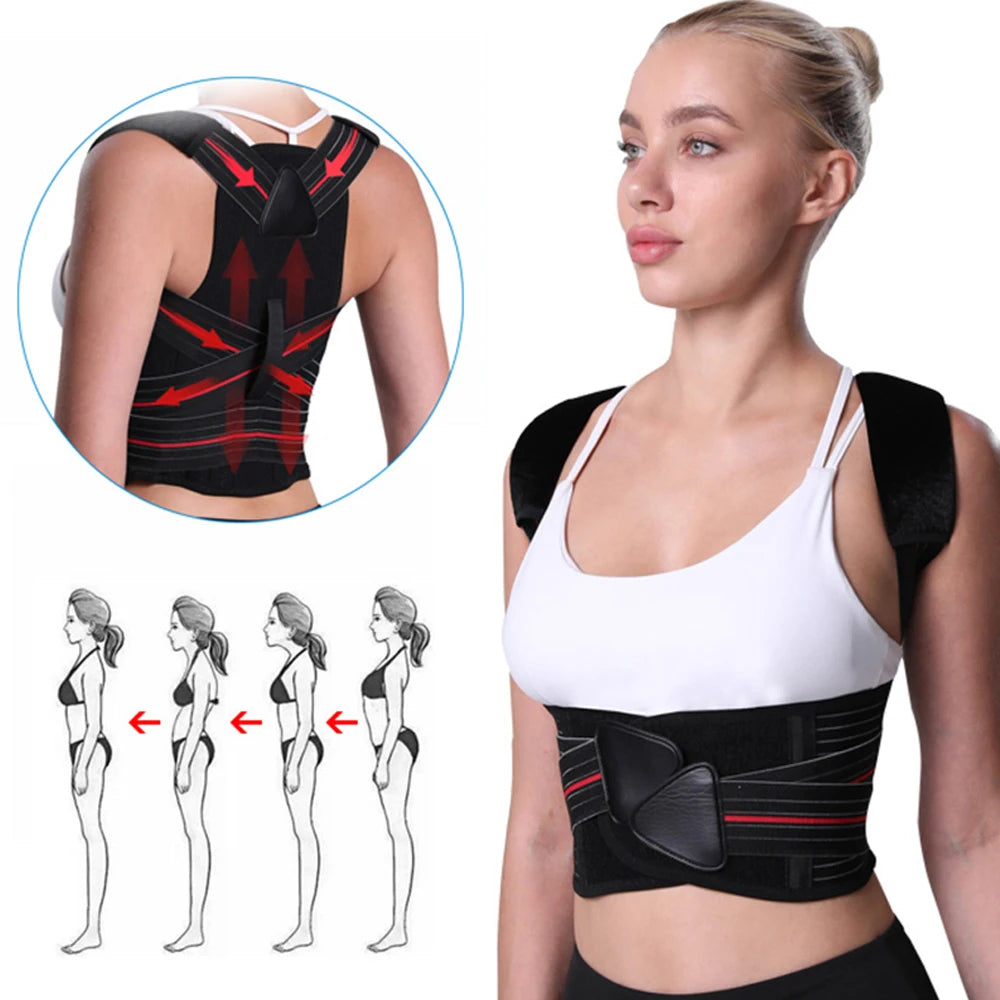 Adjustable Posture Corrector For Back & Shoulder Support Brace