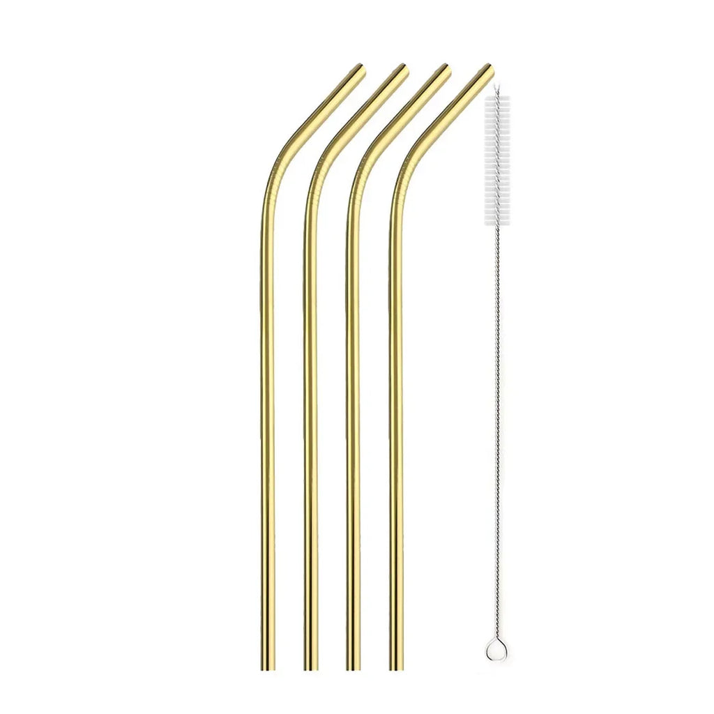 5/10Pcs Reusable Stainless Steel Drinking Straws