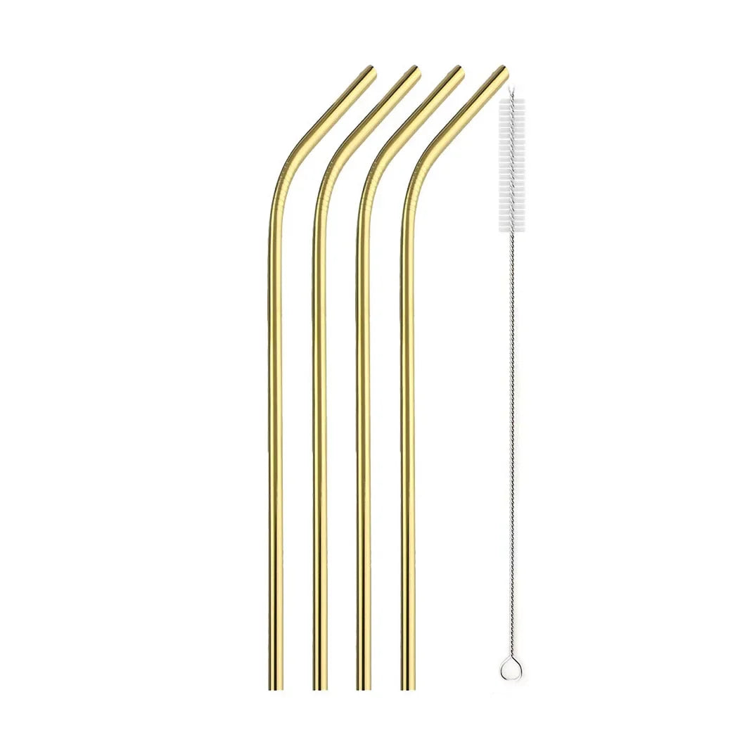5/10Pcs Reusable Stainless Steel Drinking Straws