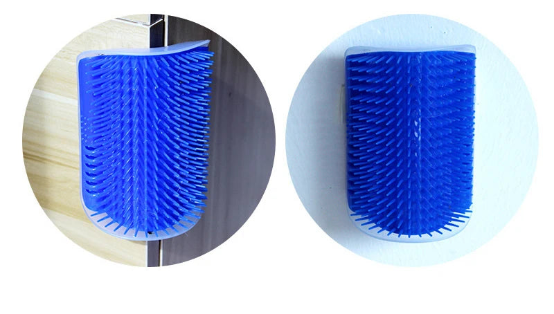 Massage Pet Cat Brush Corner Scraper Hair Remover With Removable Scratcher Comb