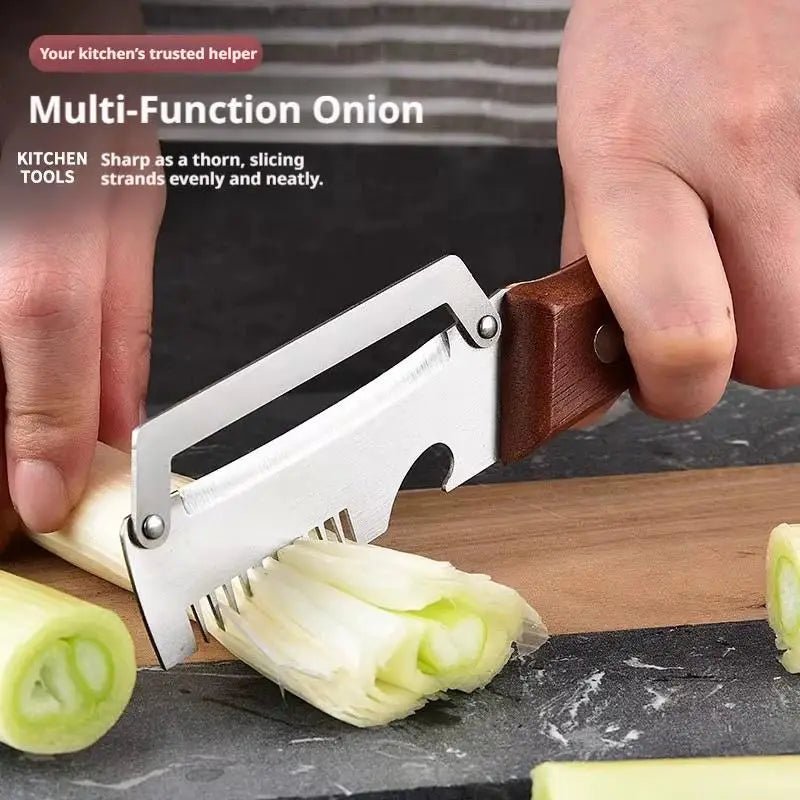 3-in-1 Stainless Steel Vegetable Peeler Knife With Wooden Handle And Bottle Opener Kitchen Tool - Lovies Kitchenwares