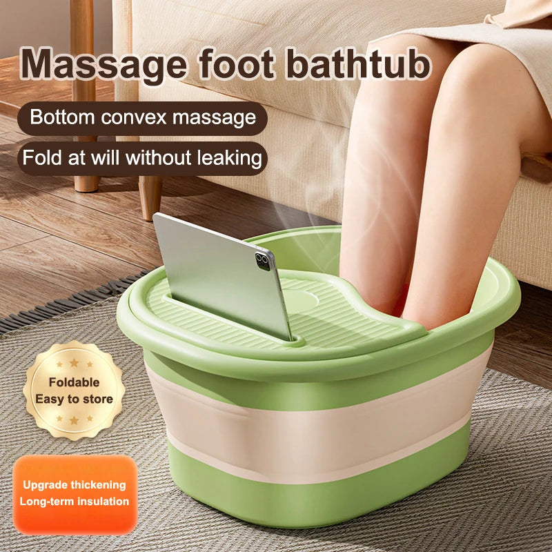 1Pcs Portable Foldable Home Foot Bath Bucket/Basin Massager & Soak Foot Tub