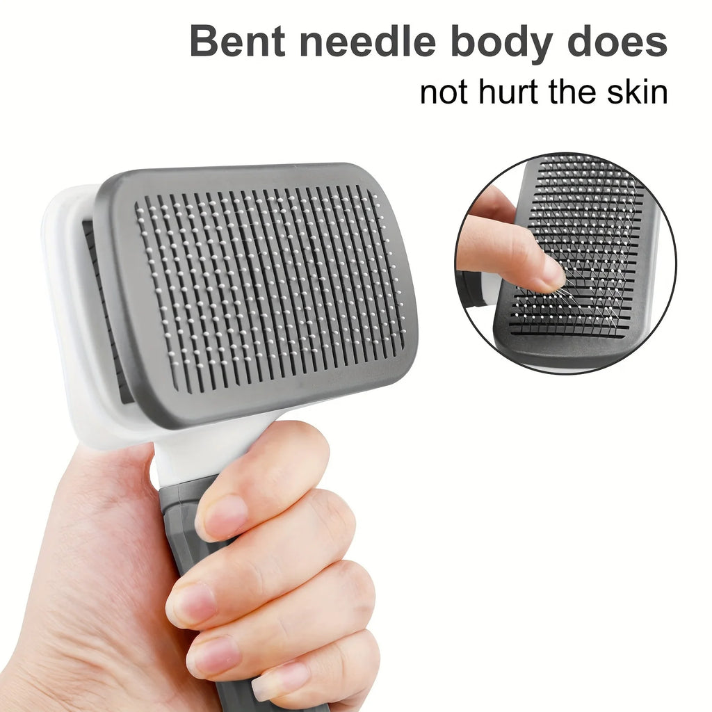 Self-cleaning Pet Hair Removal Comb For Cats And Dogs With Grooming Tool Accessories