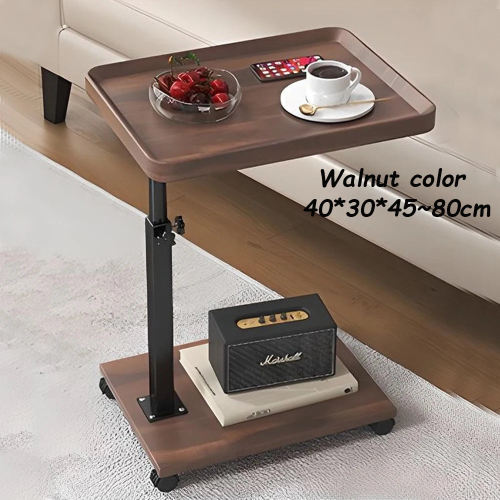 Adjustable Rolling Cart Multi-Purpose Table Tray
