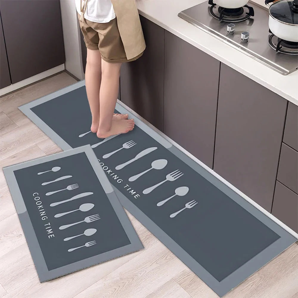 Kitchen Floor Mat Soft Washable Anti-Slip Carpet