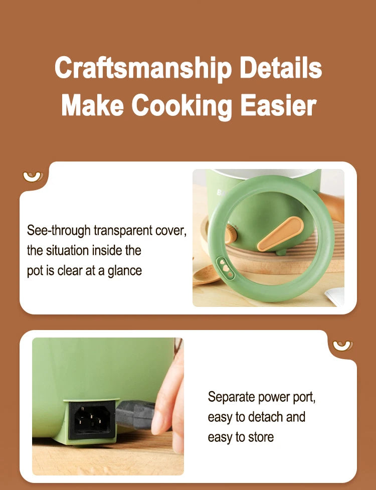 Electric Double Layer Hot Pot Cooker. Soup Heater Multifunctional Cooker