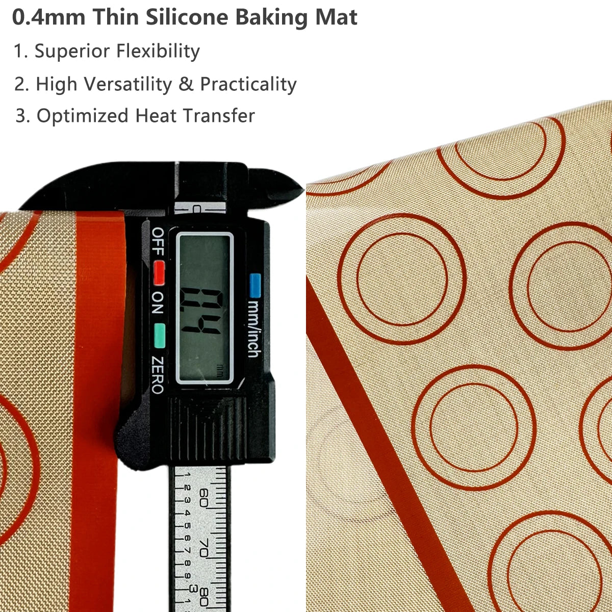 1PC Silicone Baking Mat for Oven, Reusable Non Stick Heat Resistant Bakeware Liner