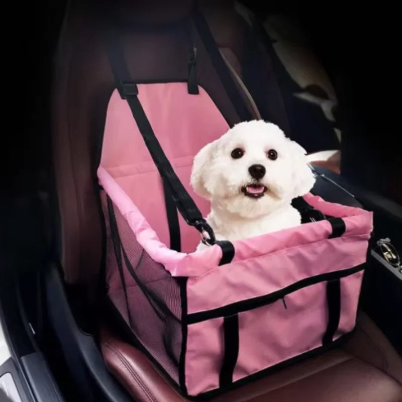 Travel Pet Car Seat Cover Foldable Hammock, Pet Harness & Bag Basket