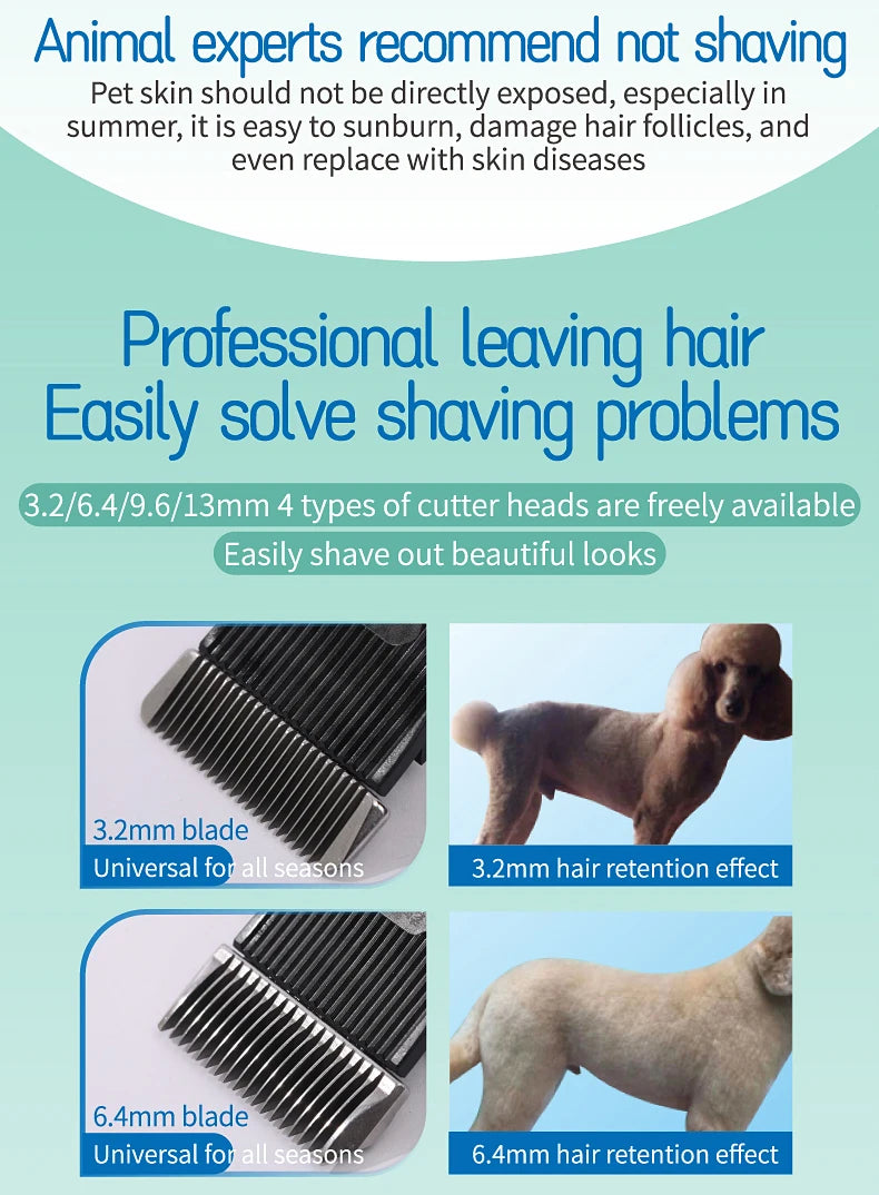 Professional LCD Screen Dog and Cat Electrical Grooming Clippers and Trimmers With Rechargeable Haircut Machine