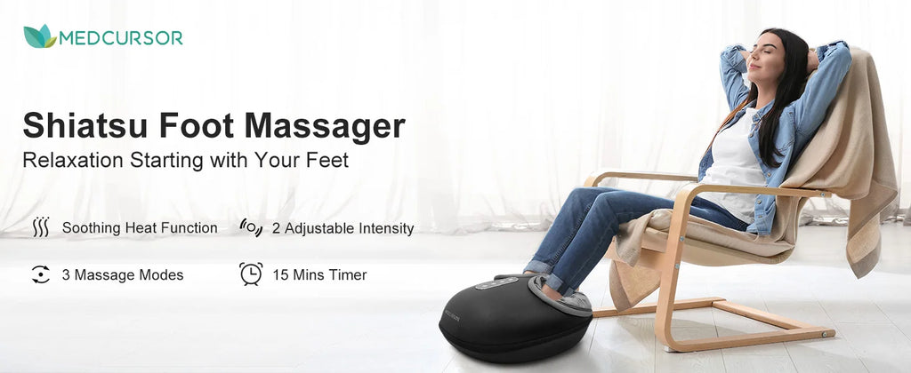 Electric Fully Wrapped Foot Massager Machine with Heat Roller Muscle Relaxation