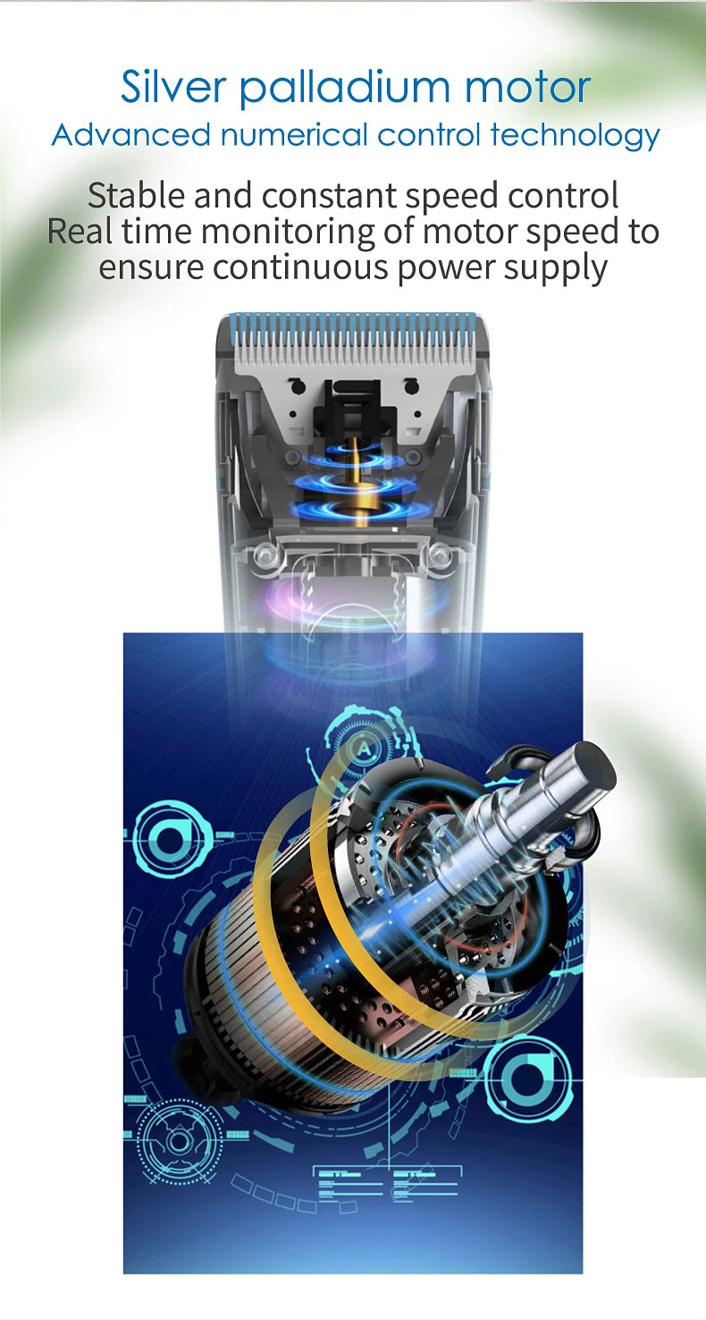 Professional LCD Screen Dog and Cat Electrical Grooming Clippers and Trimmers With Rechargeable Haircut Machine