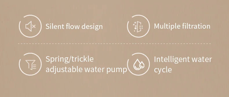3L Auto Recirculate Cat Water Drinking Fountain With Large Capacity Filtering USB Electric Mute