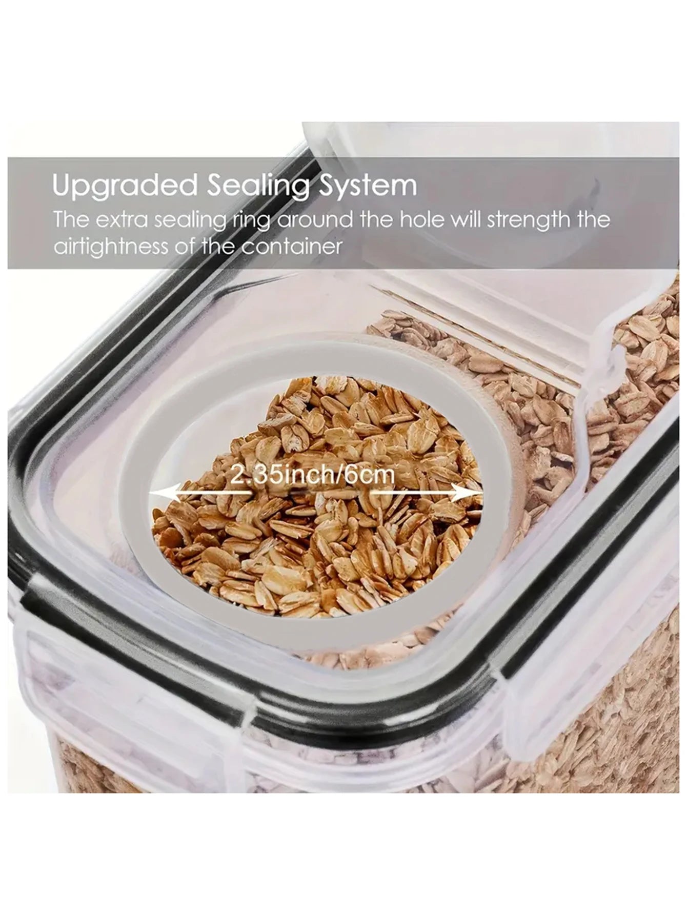 4pcs Airtight Kitchen Pantry Organizer Large Food Storage Containers With Lids