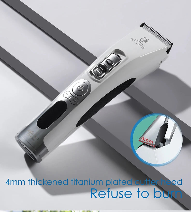 Professional LCD Screen Dog and Cat Electrical Grooming Clippers and Trimmers With Rechargeable Haircut Machine