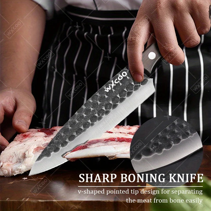 8PCS Stainless Steel Forged Professional Kitchen Chef Knife Set