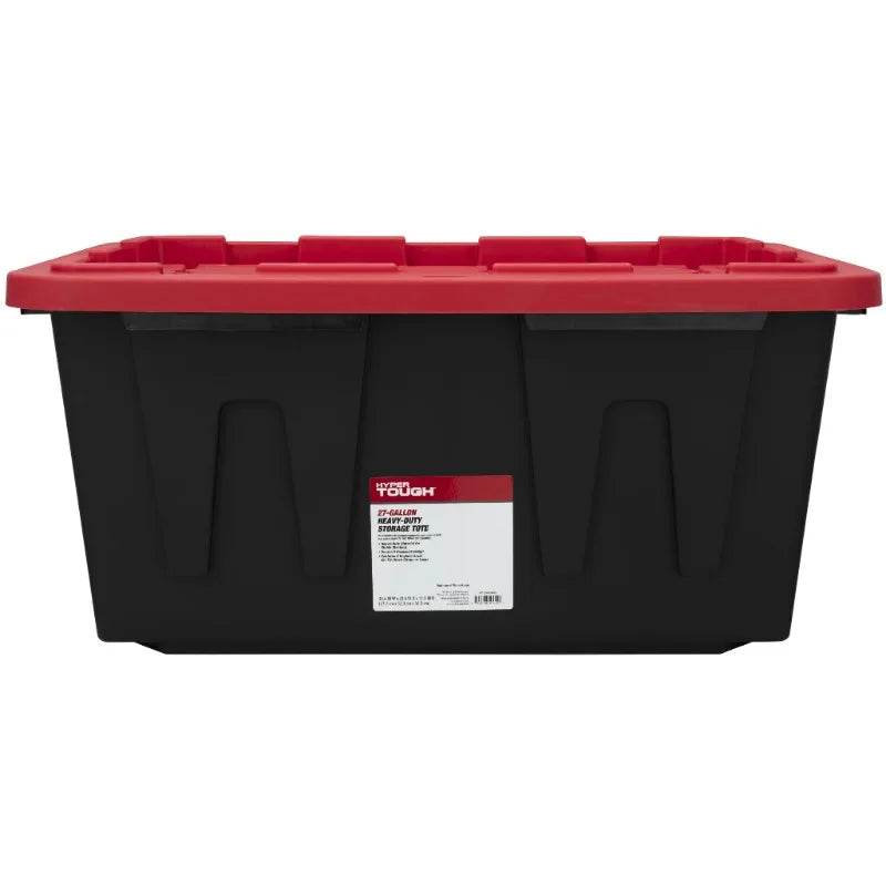 6 Pack Hyper Tough 27 Gallon Plastic Storage Container with Snap-On Lid