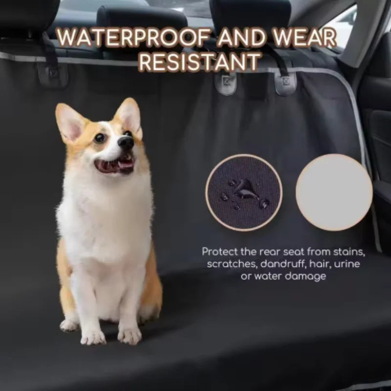 Travel Pet Car Seat Cover Foldable Hammock, Pet Harness & Bag Basket