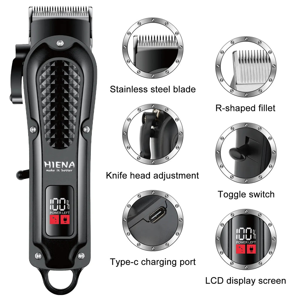 Electric Hair Clipper USB Rechargeable Cordless Beard Trimmer For Men With Electric Hair Clipper Trimming Tool
