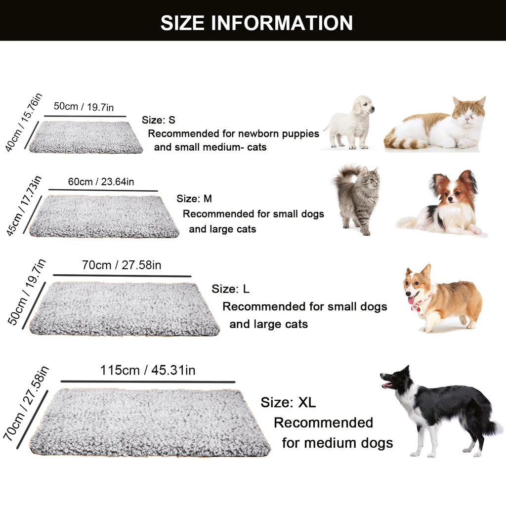 Self-Heating Mattress For Medium Cats & Dogs For Sleeping or Chilling