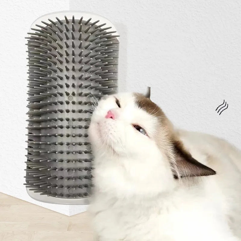 Massage Pet Cat Brush Corner Scraper Hair Remover With Removable Scratcher Comb