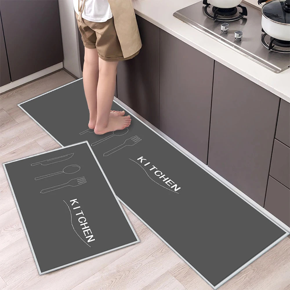 Kitchen Floor Mat Soft Washable Anti-Slip Carpet