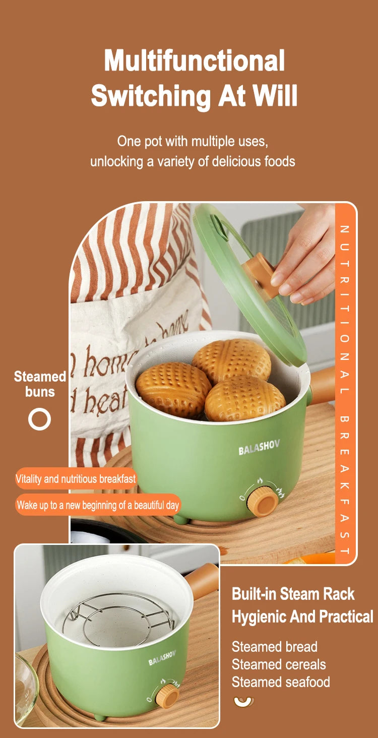 Electric Double Layer Hot Pot Cooker. Soup Heater Multifunctional Cooker