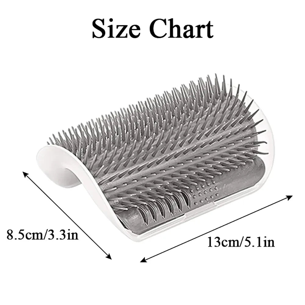 Massage Pet Cat Brush Corner Scraper Hair Remover With Removable Scratcher Comb
