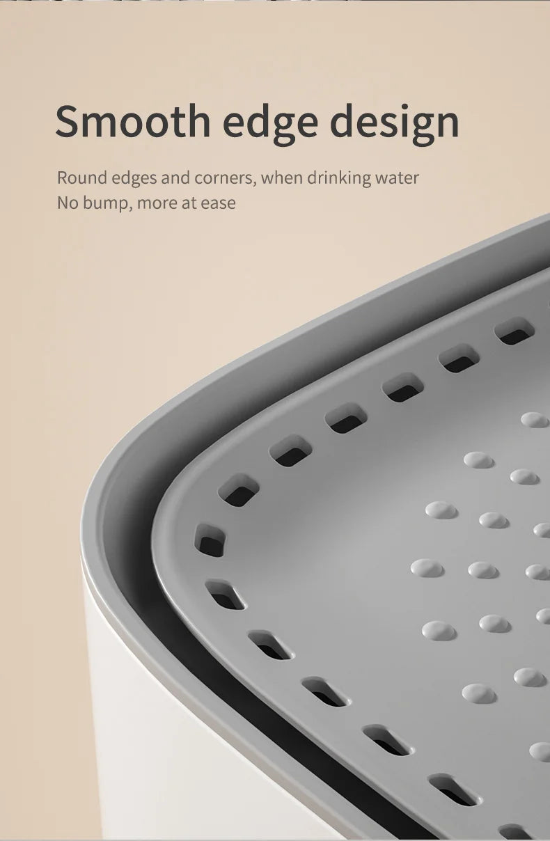 3L Auto Recirculate Cat Water Drinking Fountain With Large Capacity Filtering USB Electric Mute