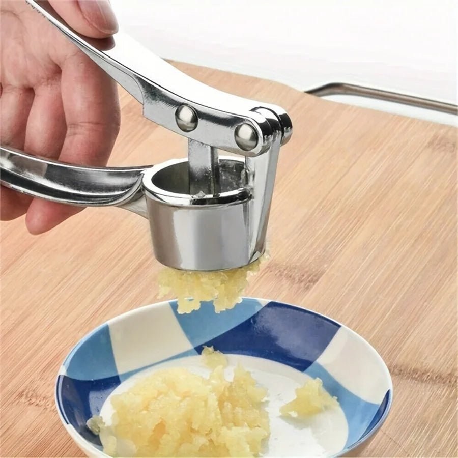 Commercial Heavy Duty Garlic Press & Multi-Tool. 18cm, Aluminum, Restaurant Durable - Lovies Kitchenwares
