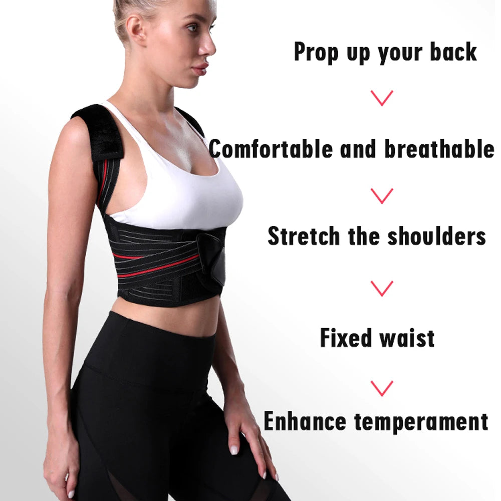 Adjustable Posture Corrector For Back & Shoulder Support Brace