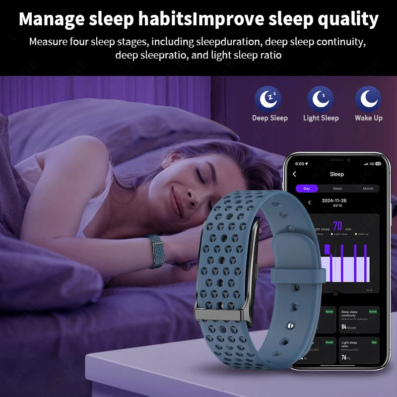 Sport Fitness Tracker Smart Bracelet Heart Rate Blood Pressure Monitor & Smartwatch Band