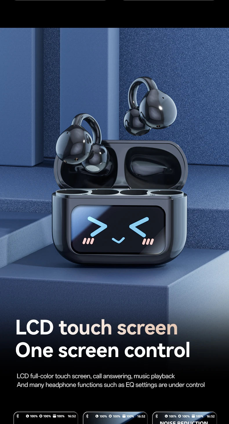 Touch Screen Wireless Bluetooth Earphone 144 Languages Real-Time Translation Headphones HiFi Audio Earbuds