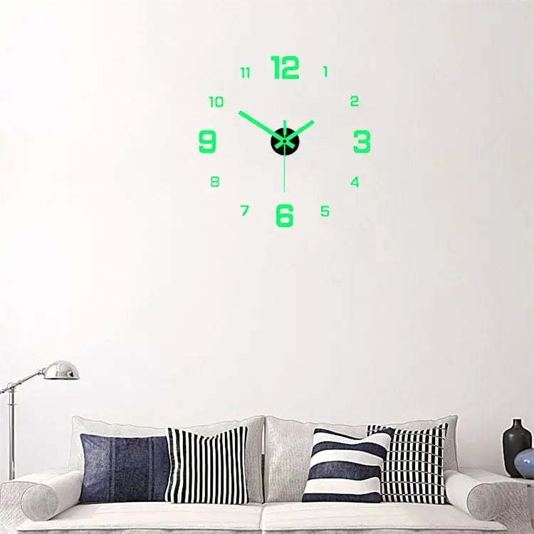 Creative Simple Luminous Wall Sticker Digital Clock