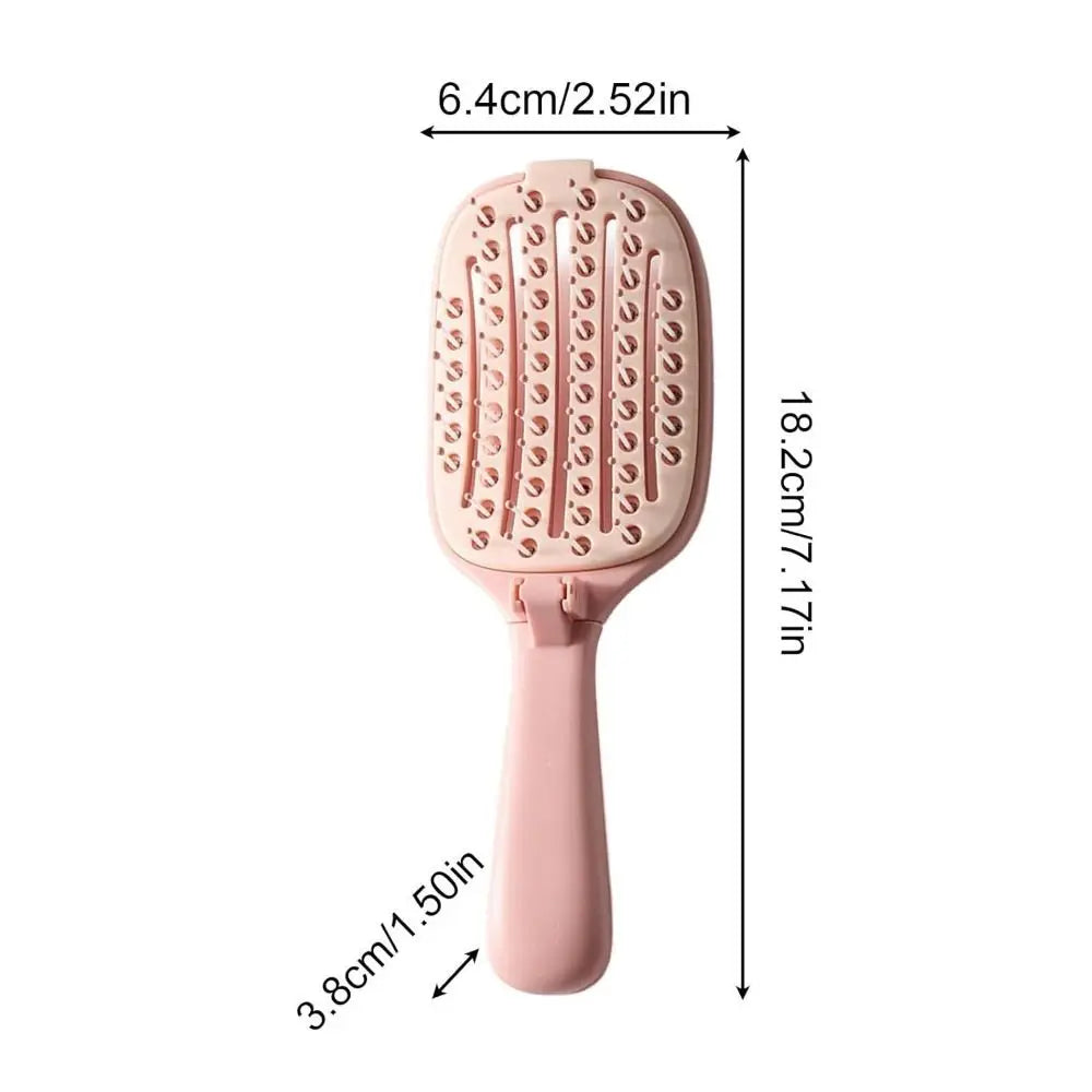 New Foldable Scalp Massaging Self-cleaning Portable Hair Brush