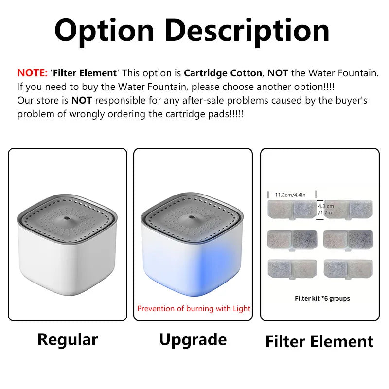 3L Auto Recirculate Cat Water Drinking Fountain With Large Capacity Filtering USB Electric Mute