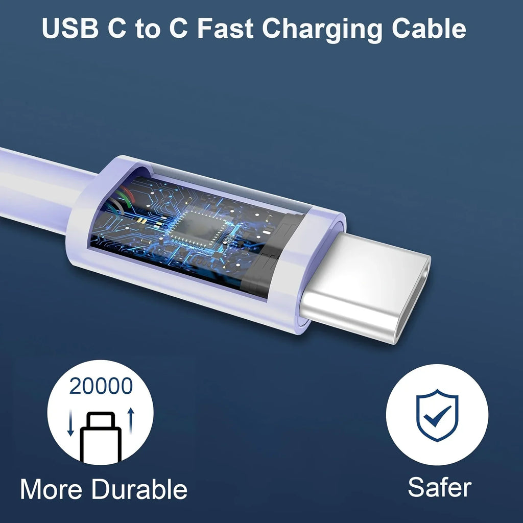 2-Pack For IPhone 15/15Pro/IPad Pro Charger, 40W Dual Port Block With 2Pack 6FT USB
