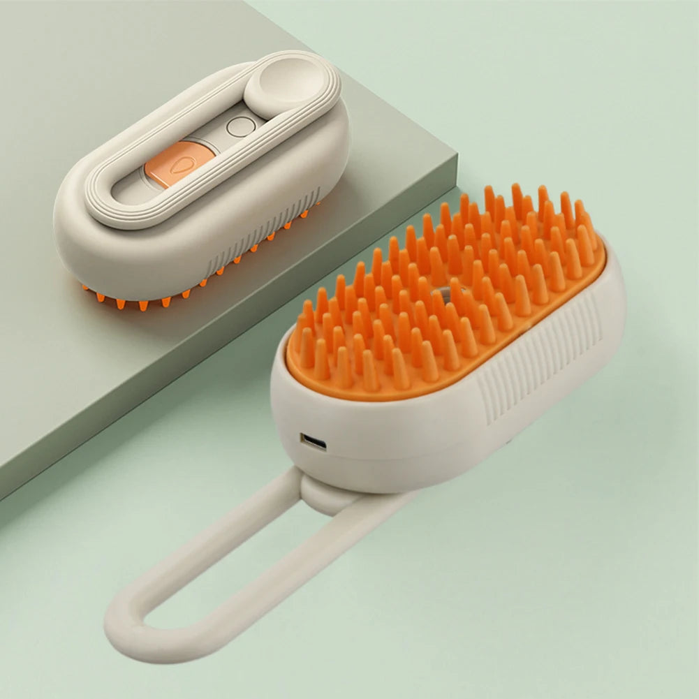 Electric 3-in-1 Pet Hair Spray and Massage Brush