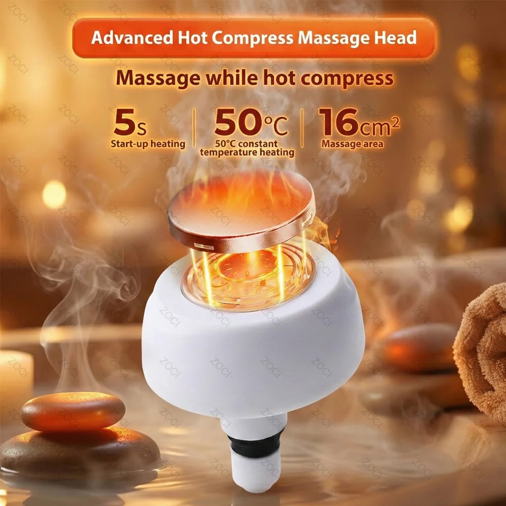 3 Mode Handheld Portable Mini Deep Tissue Muscle Massager Gun With Heated Head & 99 Speed Electric Fascia
