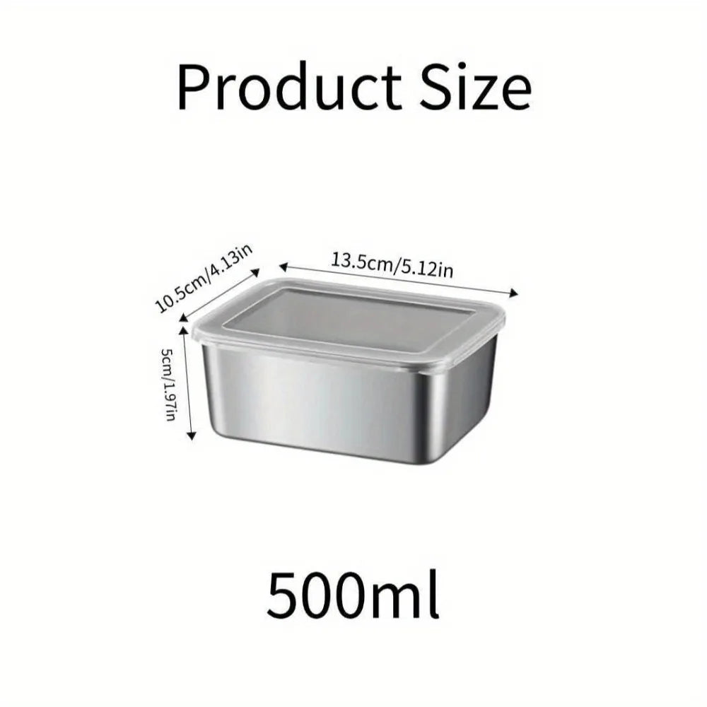 5pc Airtight Dishwasher Safe Stainless Steel Food Storage Containers Set