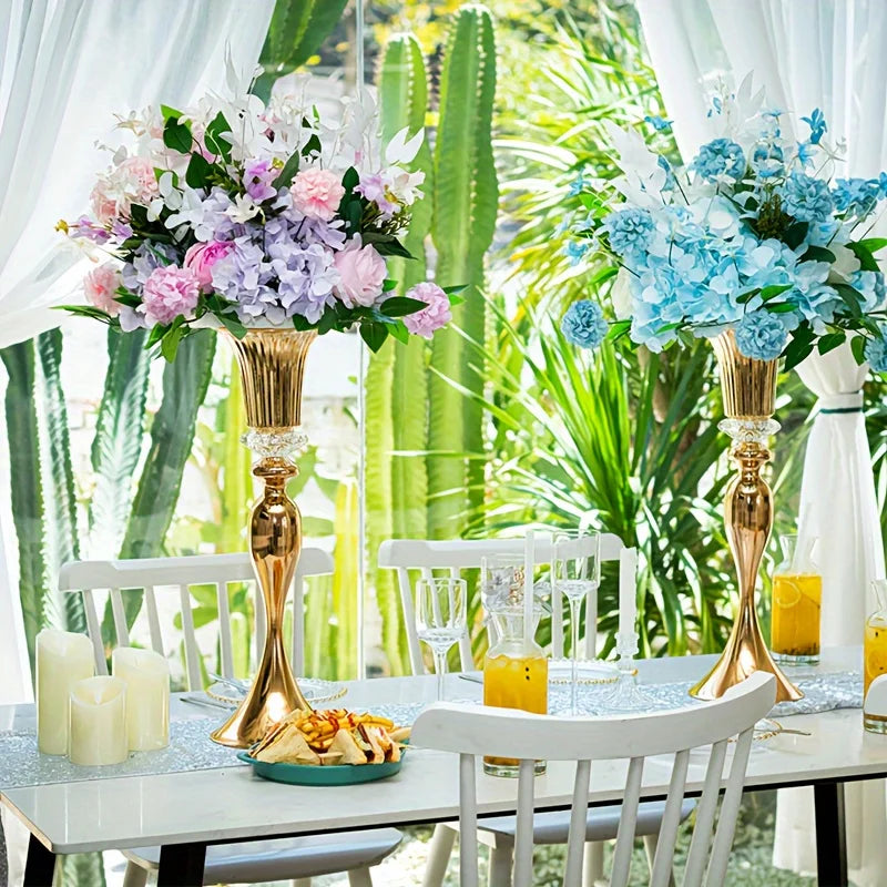 Set of 2 or 10-22Inch Flower Stands Tall Metal Multi-Purpose Centerpiece Decorative Vases