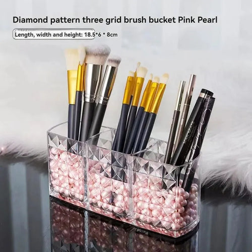 1Pcs/2Pcs Diamond Patterned Mirror Cabinet Storage Box, Multi-Room Multi-Use Storage Box