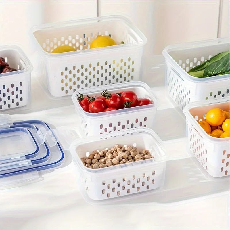 4pcs/Set Leak-Proof Food Storage Containers-Airtight, Stackable Meal Prep Boxes-Suitable for Fruits, Vegetables, Meat & Grains - Lovies Kitchenwares