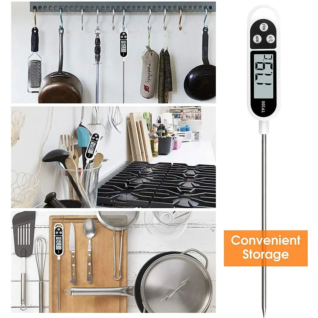 Digital Kitchen Thermometer Instant Temperature Probe Food LCD Display