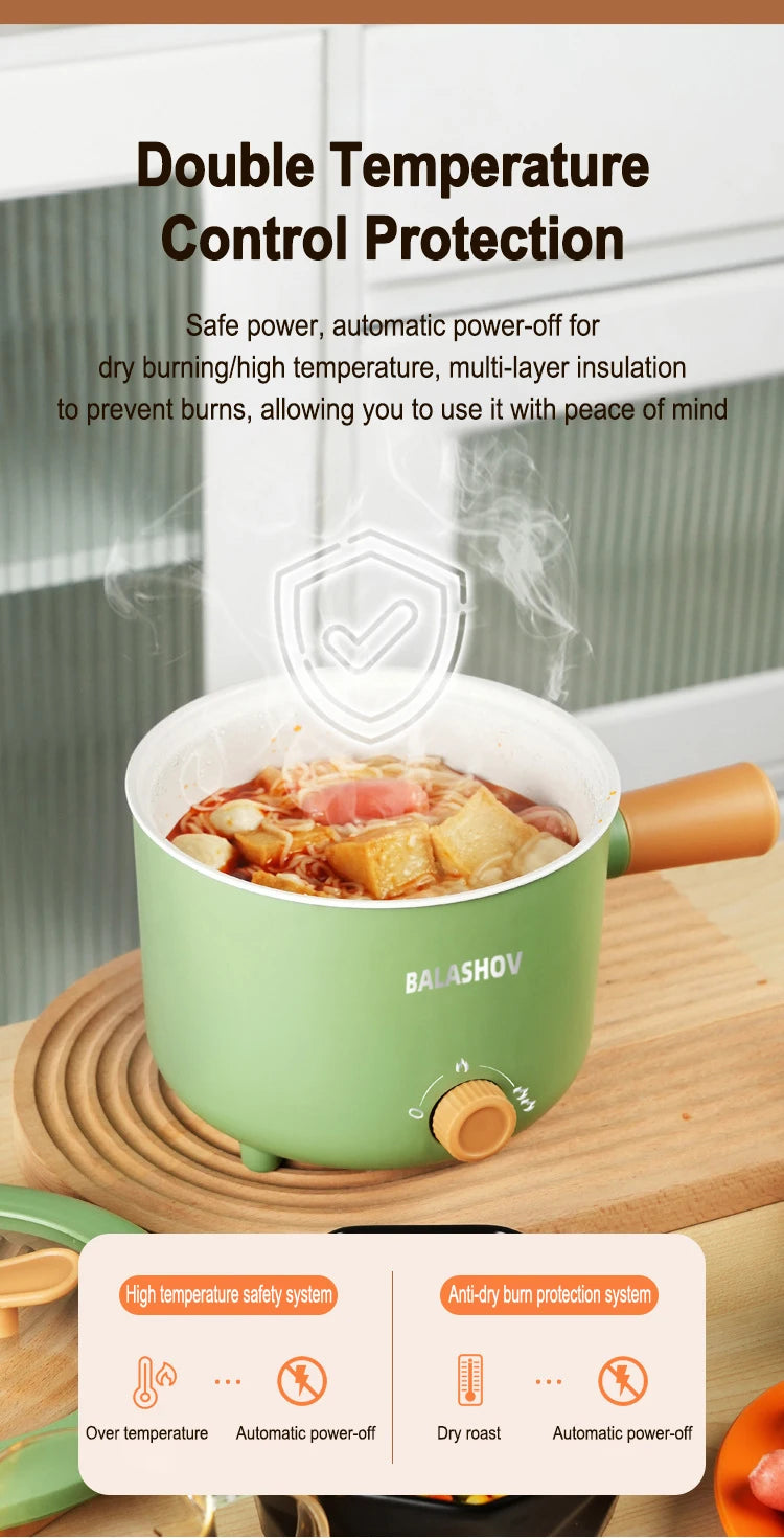 Electric Double Layer Hot Pot Cooker. Soup Heater Multifunctional Cooker