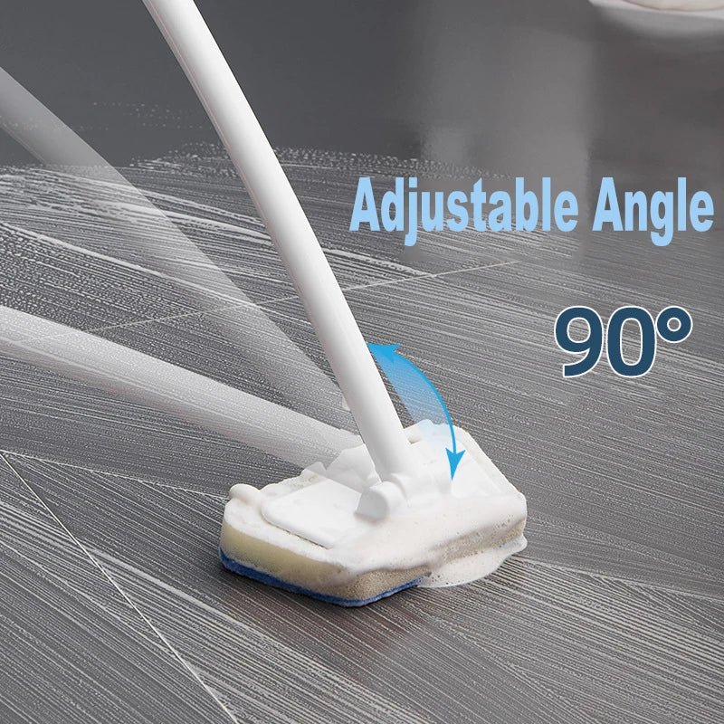 Bathroom Sponge Cleaning Brush Multi-Functional Tool With Long Removable Handle