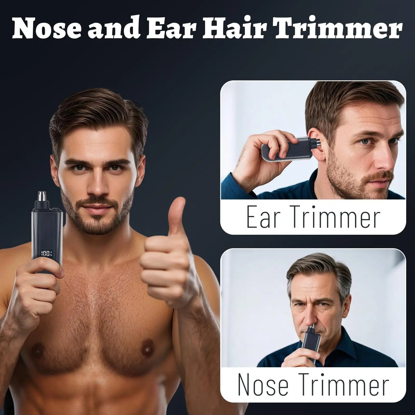USB Charging Portable Electric Nose and Ear Hair Trimmer With Quick Charging