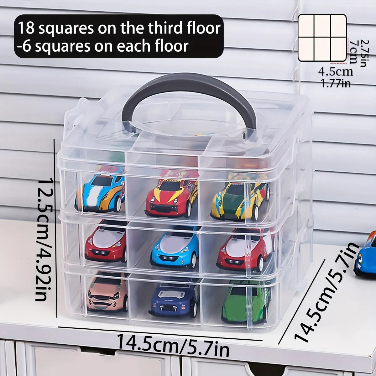 1pc Transparent toy &  multi-purpose dustproof and moisture-proof portable storage box.
