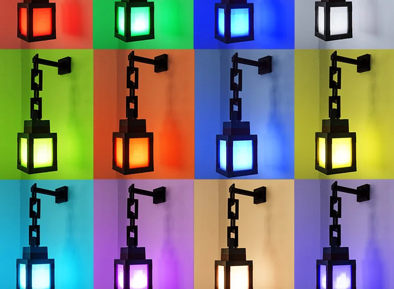 Pixel Style Portable Night Light, Tabletop Ornament 16 Color Remote Control Lights