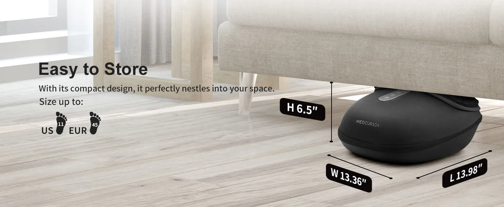 Electric Fully Wrapped Foot Massager Machine with Heat Roller Muscle Relaxation